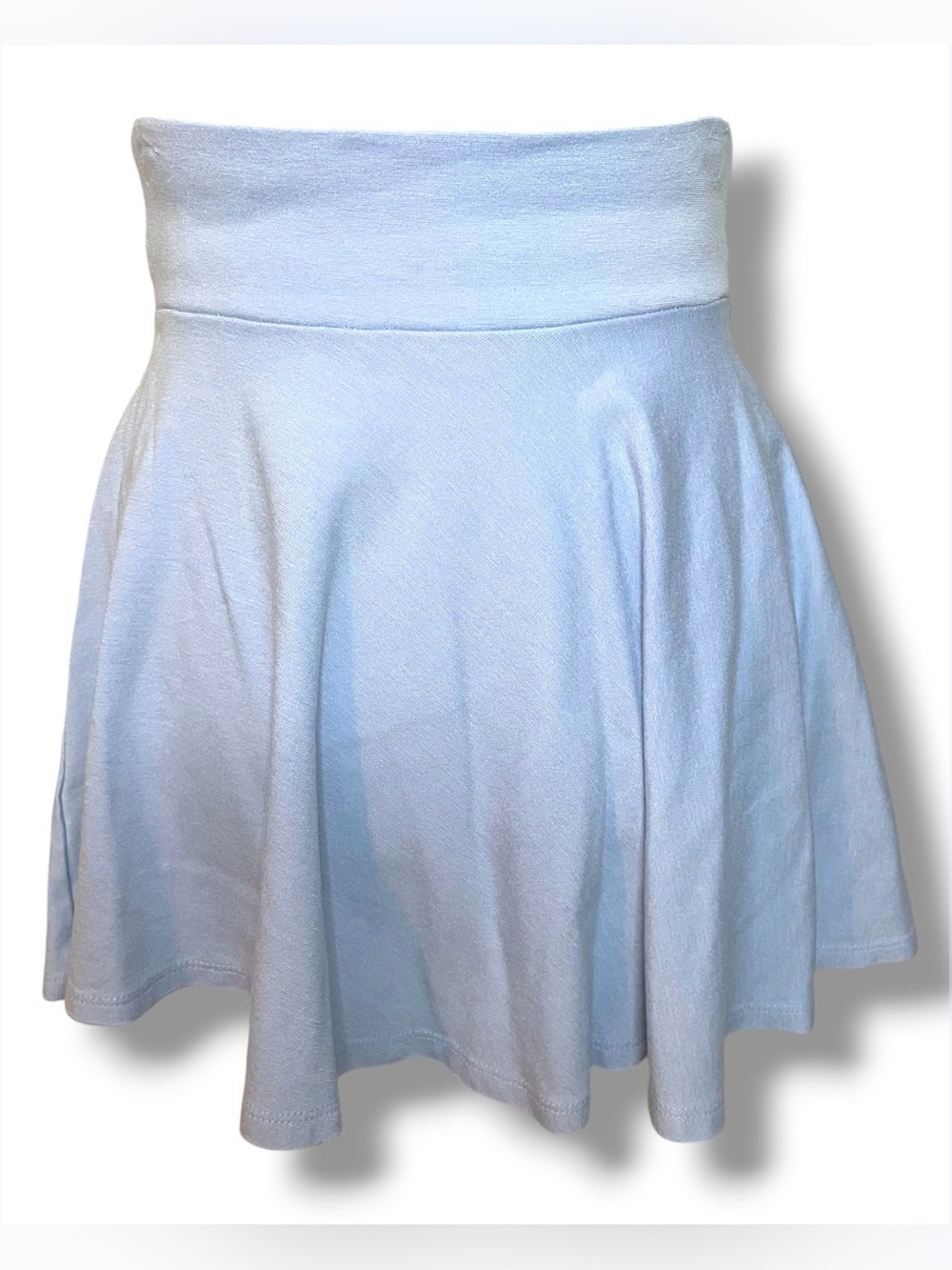 High-Waist Periwinkle Circle Skirt